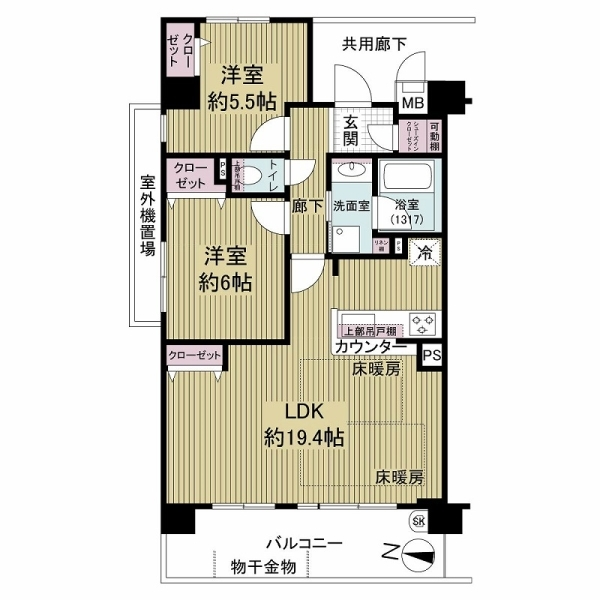 エスリード京都山科セミリア 間取図