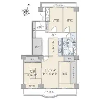 間取り図（４ＬＤＫ＋納戸）