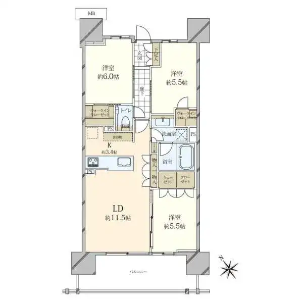 ルフォン船堀ザ・タワーレジデンス 間取図
