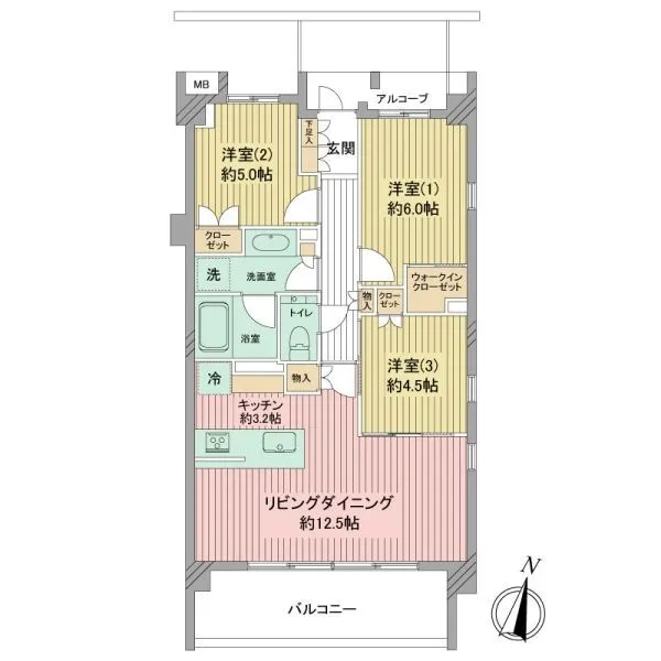 ハイコート洗足池 間取図