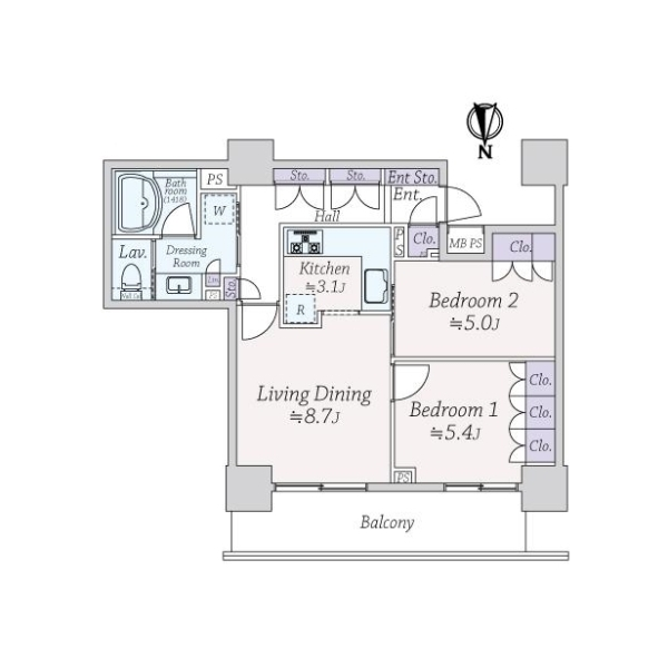 ライオンズ四谷タワーゲート 間取図