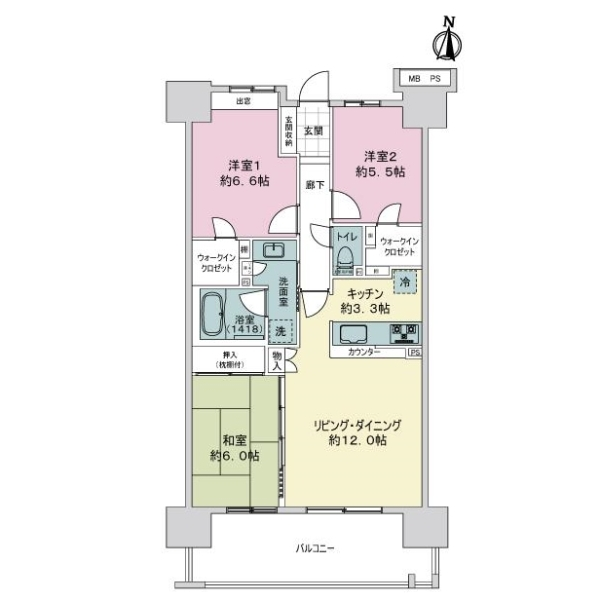 ライオンズオーチャードガーデン 間取図