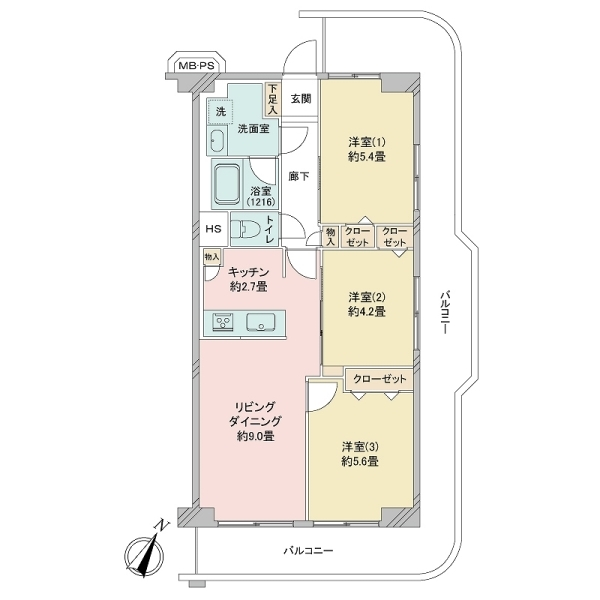南六郷第２スカイハイツＡ棟 間取図