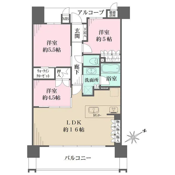 レ・ジェイド上新庄 間取図