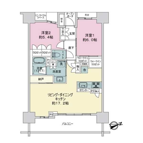 Ｂｒｉｌｌｉａ上野松が谷 間取図