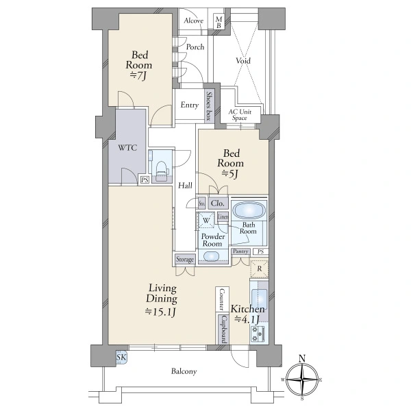 サンクタス四条烏丸スティーロレジデンス 間取図