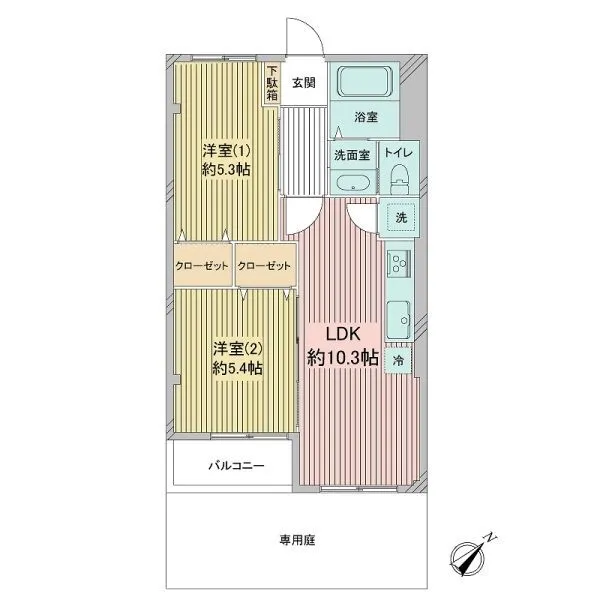 妙蓮寺コーポラス 間取図