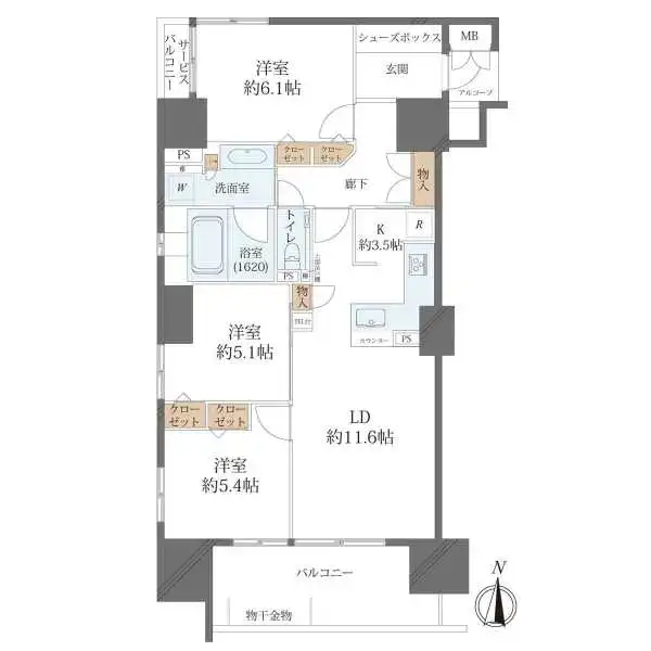 ローレルコート泉 間取図