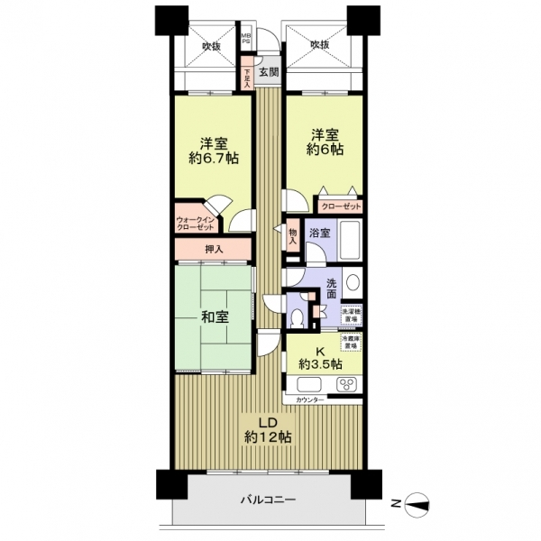 ライオンズマンション大宮高鼻町 間取図