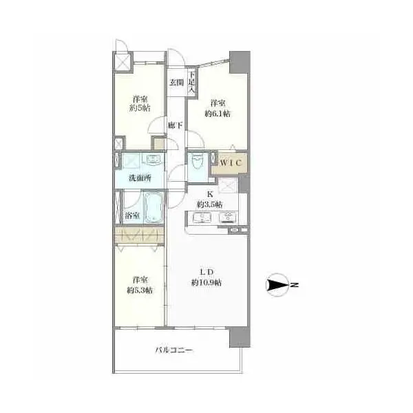 グランドメゾン西長堀 間取図