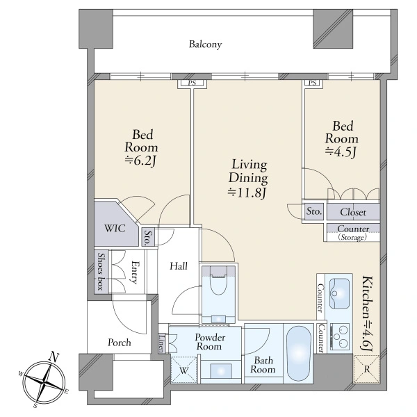 ブランズ四番町 間取図