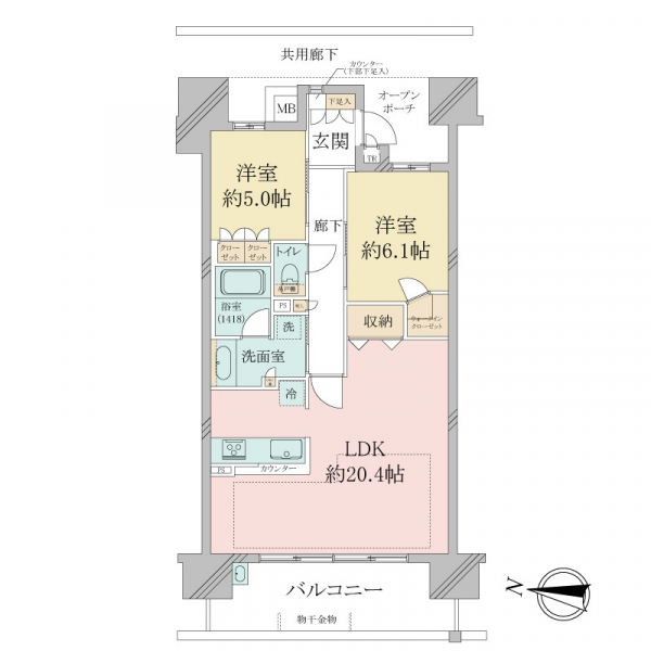 Ｂｒｉｌｌｉａレジデンス六甲アイランド 間取図