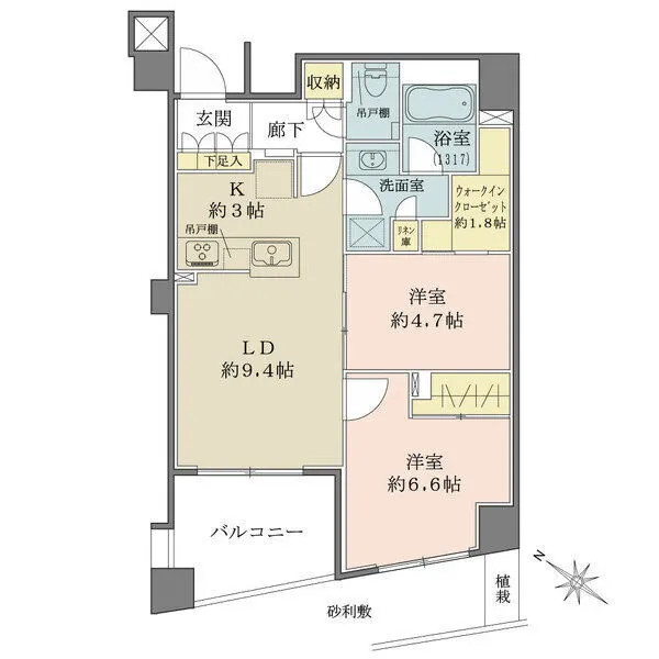 グローリオ文京茗荷谷 間取図