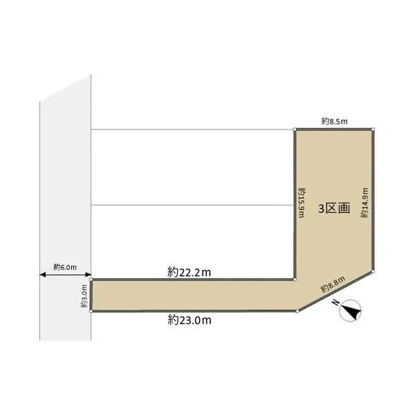 横浜市都筑区茅ケ崎東２丁目 区画図