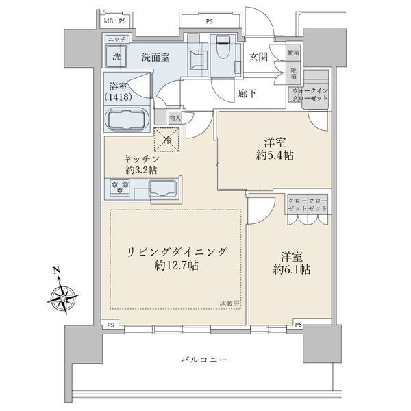 プラウドタワー小岩ファースト 間取図