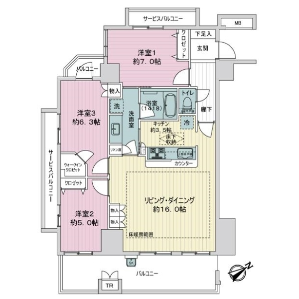 リリーベル西葛西 間取図