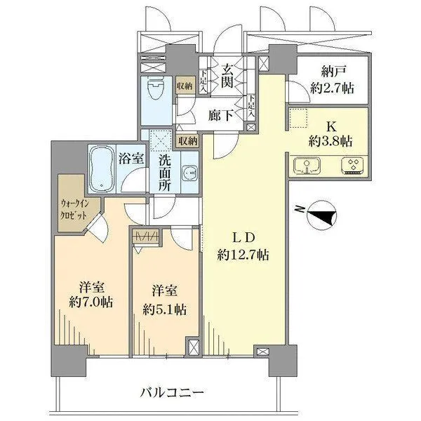 リエトコート武蔵小杉イーストタワー 間取図(平面図)