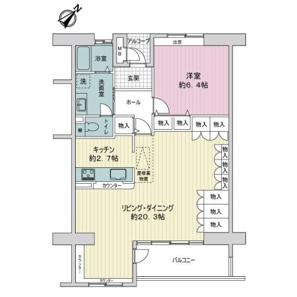 シンフォニックヒルズふれあいの街５号棟 間取図