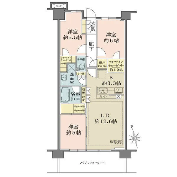 ザ・パークハウス　オイコス　鎌倉大船 間取図