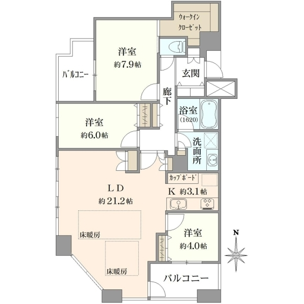サンマークスだいにちルナタワーレジデンスＤ棟 間取図