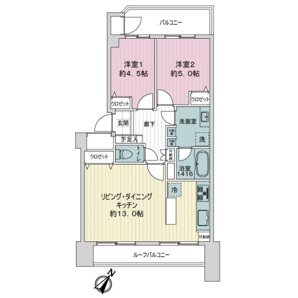ライオンズマンション津田沼 間取図