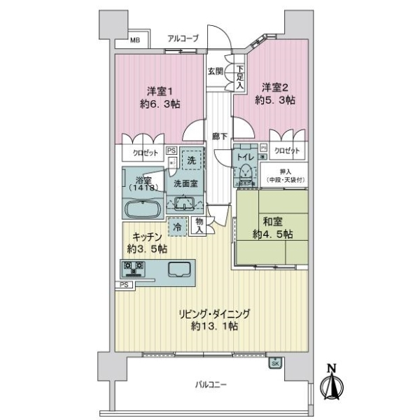 パークホームズ名城公園 間取図