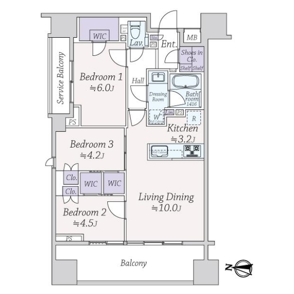 クレヴィア文京湯島 間取図