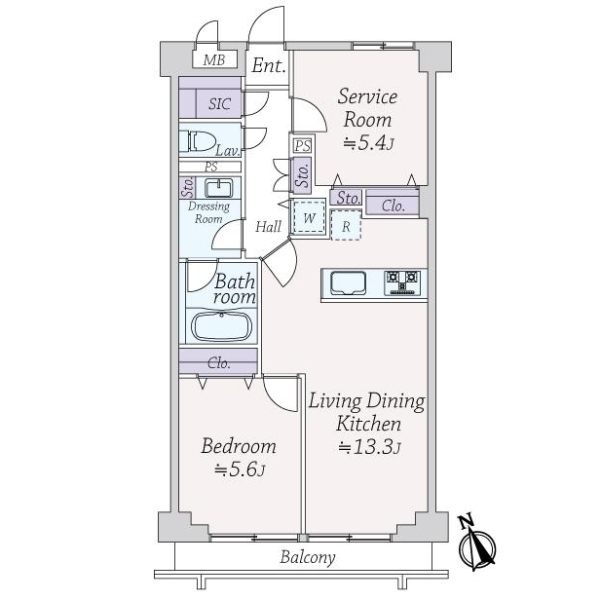 ライオンズマンション東麻布 間取図