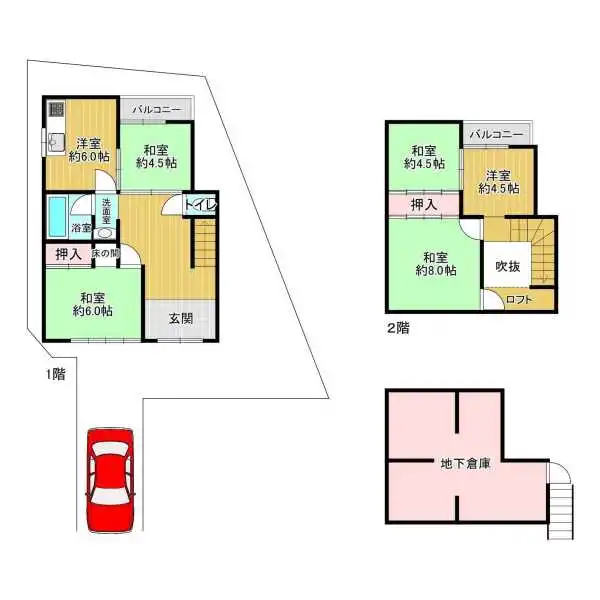 吹田市新芦屋下 間取図