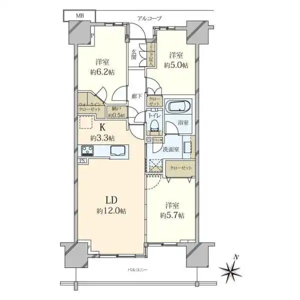 プラウド浦和高砂マークス 間取図