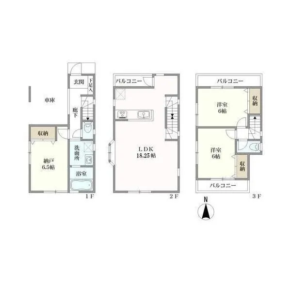 川崎市川崎区観音2丁目 間取図