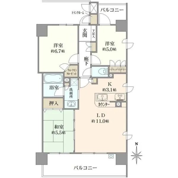 ラヴィドール亀戸 間取図