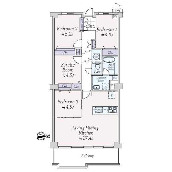 ネオコーポ武庫川 間取図