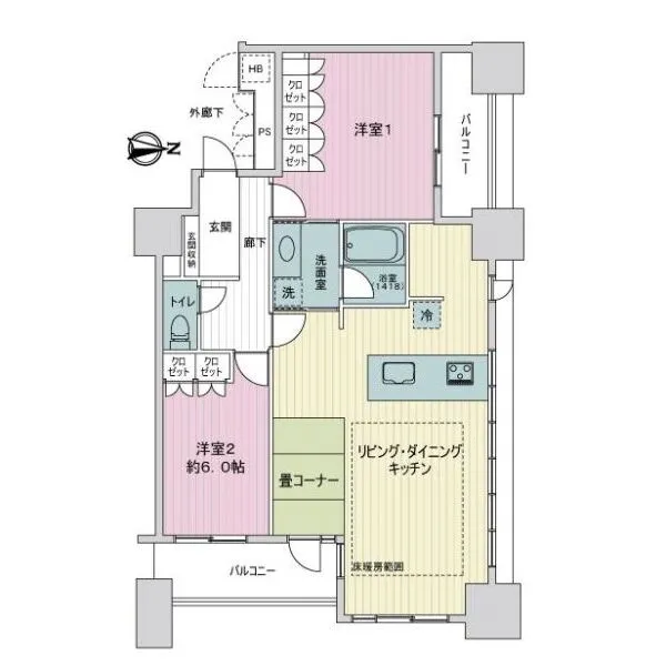 ザ・ライオンズ　ミッドキャピタルタワー 間取図