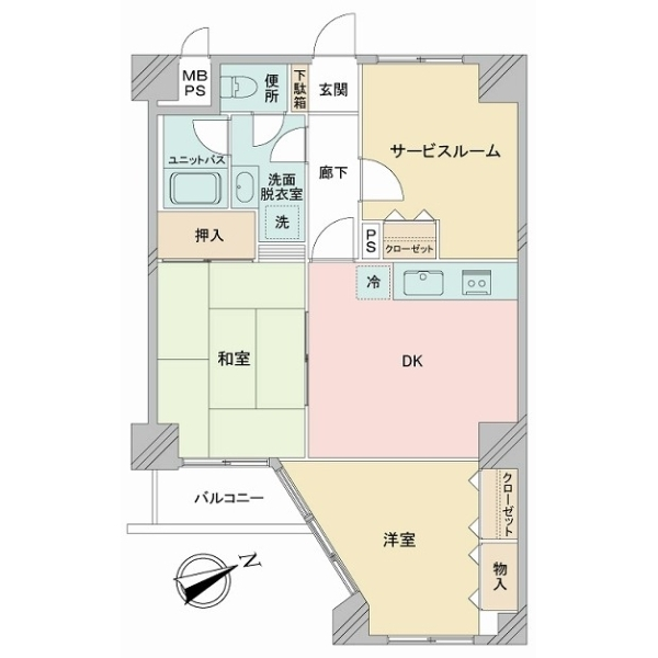 日神パレス立川第二 間取図