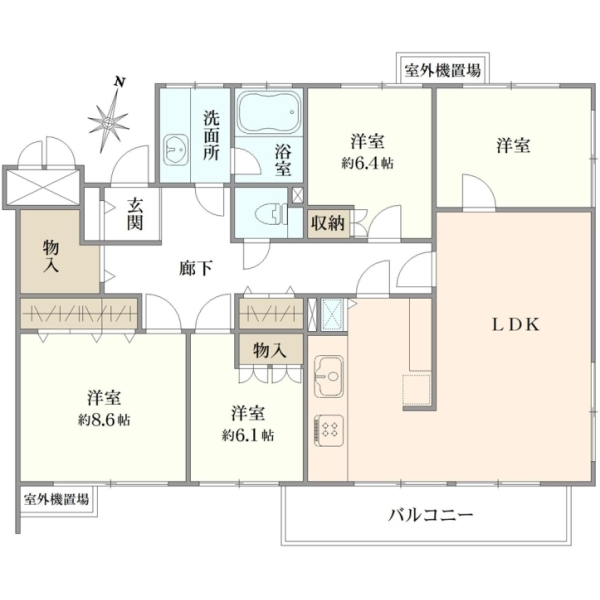 ベルレーヴ生田 間取図