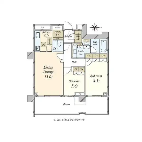 広尾ガーデンフォレストＦ棟 間取図
