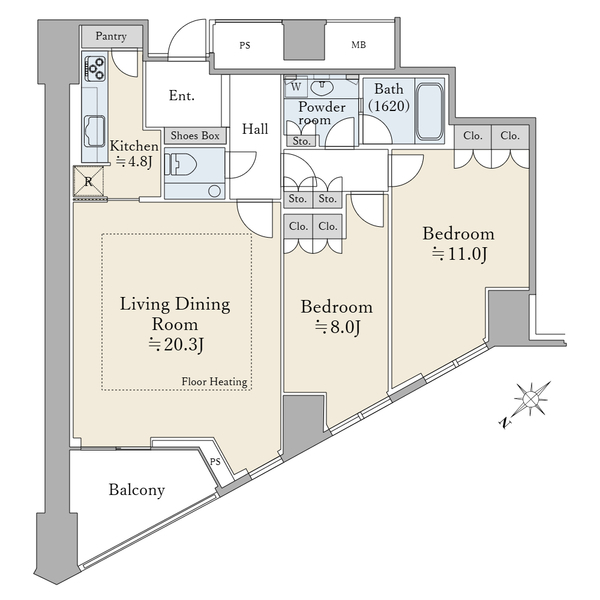青山ザ・タワー 間取図