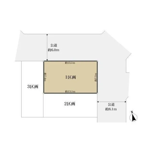 蕨市南町２丁目 区割図