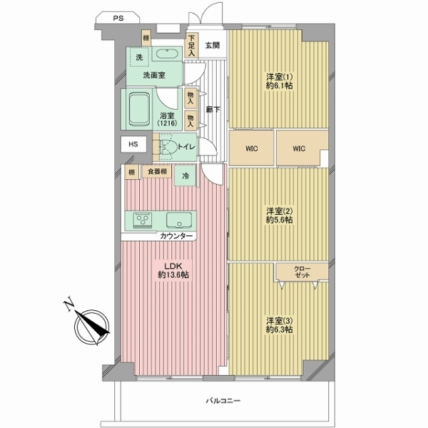 コトー多摩川 間取図