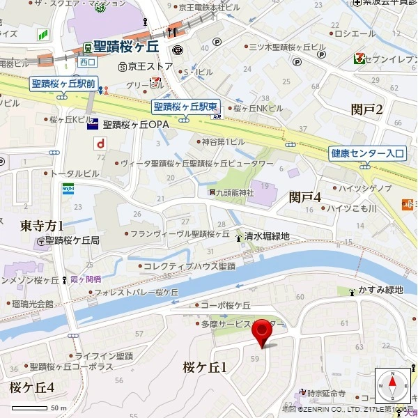 多摩市桜ヶ丘１丁目 現地案内図