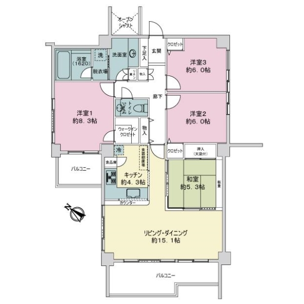 ゼファー市川ルフトファルベ 間取図