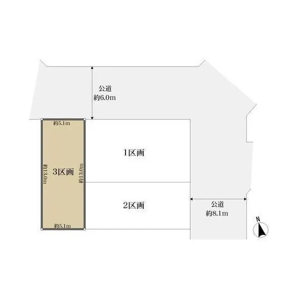 蕨市南町２丁目 区割図