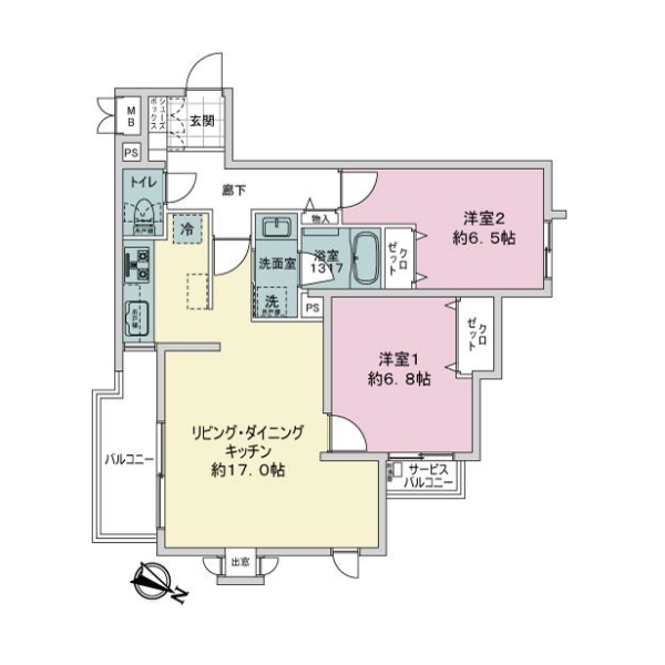 アルファステージ二子多摩川 間取図