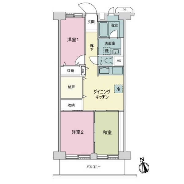 木場サンハイツ 間取図