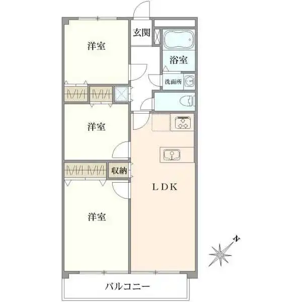 中銀城北パークマンシオン 間取図