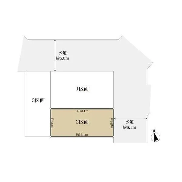 蕨市南町２丁目 区割図