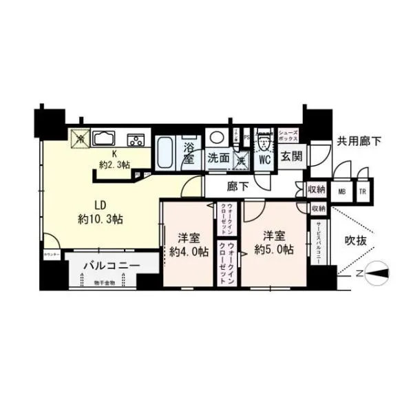 プレミスト堺筋本町ラディーナ 間取り図