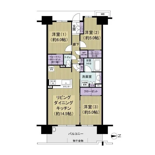 バウス西葛西清新町 間取図
