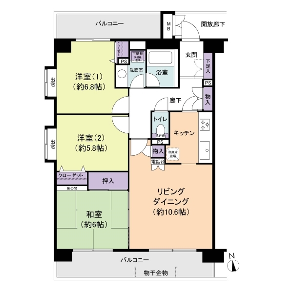 モア・クレスト赤羽１番館 間取図